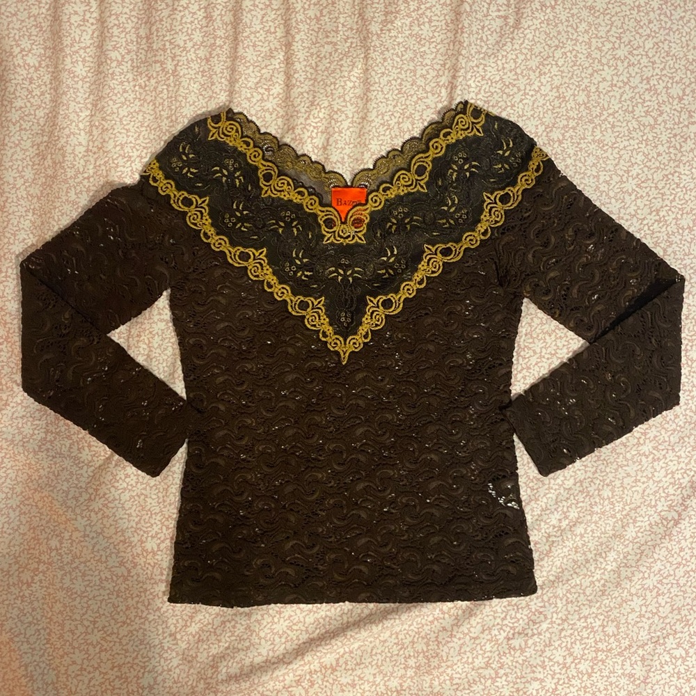 Vintage Christian Lacroix Bazar Lace Shirt